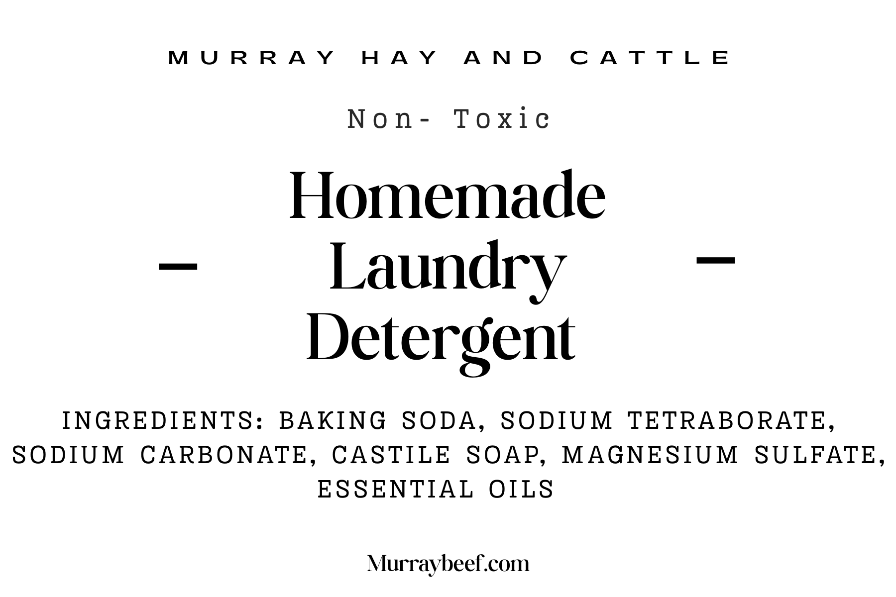 Homemade Non-Toxic Laundry Detergent